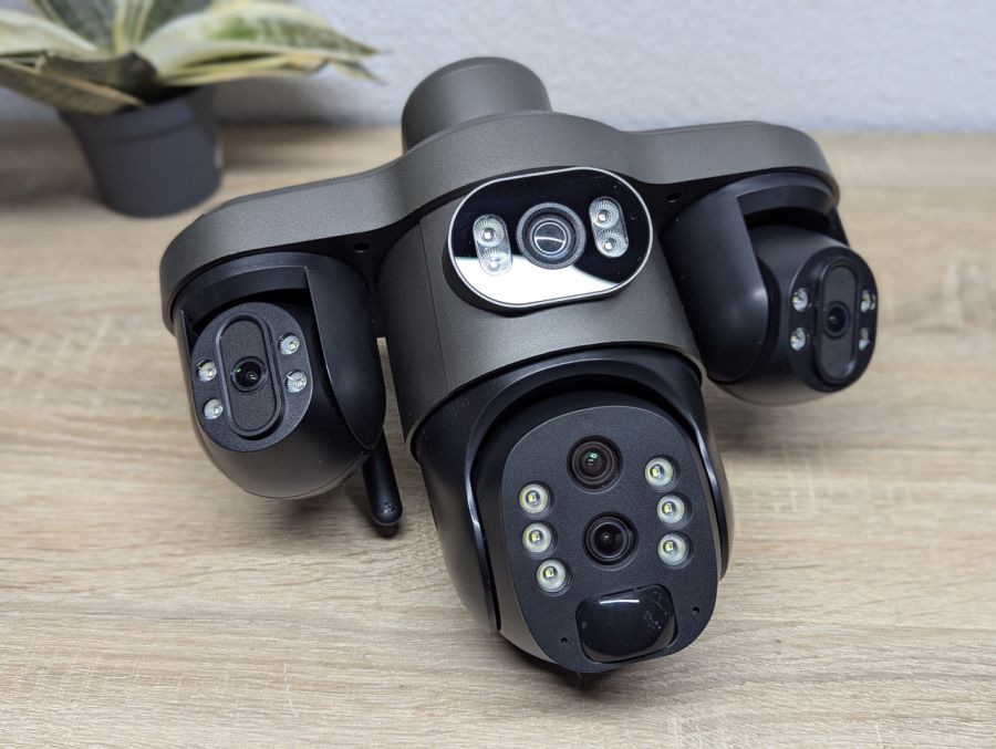 Новий Вулична система відеоспостереження LS Vision 15MP Three PTZ Lens Three Screen 4G Solar Security Camera