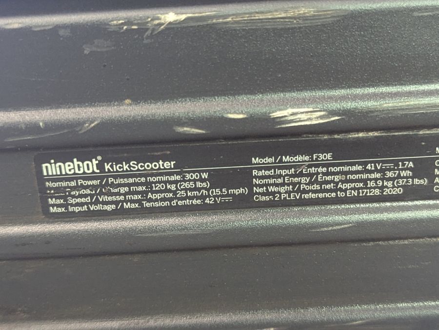 Б/В Електросамокат Ninebot KickScooter F30E