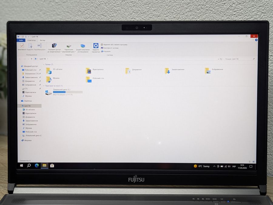 Уцінка! Ноутбук Б/В Fujitsu E756, Intel Core i5-6300U, DDR4 8 GB, SSD 128GB, 15.6" Full HD