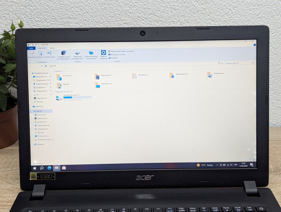 Ноутбук Б/В Acer Aspire A315-51, Intel Core i3-7130U, DDR4 8GB, SSD 128GB, 15.6" Full HD