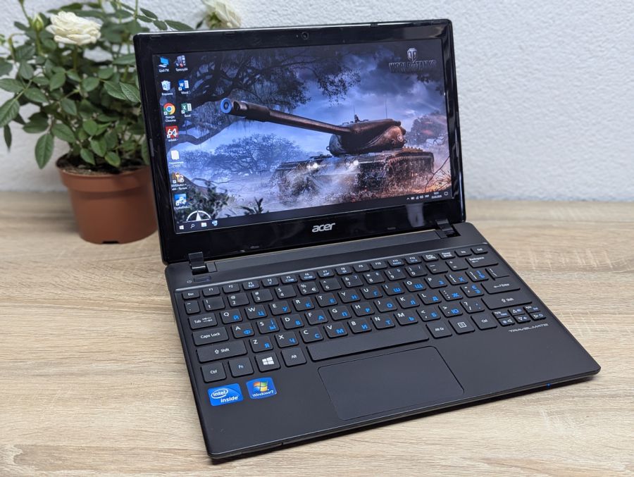Ноутбук Б/В Acer Travel Mate B113, Intel Celeron B800, DDR3 4 GB, SSD 128GB, 11.6" HD