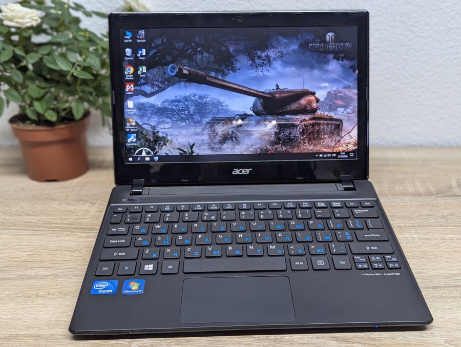Ноутбук Б/В Acer Travel Mate B113, Intel Celeron B800, DDR3 4 GB, SSD 128GB, 11.6" HD