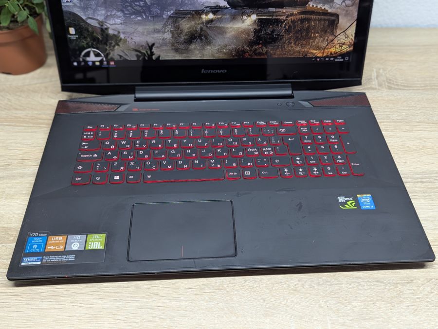 Ноутбук Б/В Lenovo Y70-70, Intel Core i7-4720HQ, DDR3 12 GB, SSD 360GB, NVIDIA GeForce GTX 860M 2Gb, 17" Full HD
