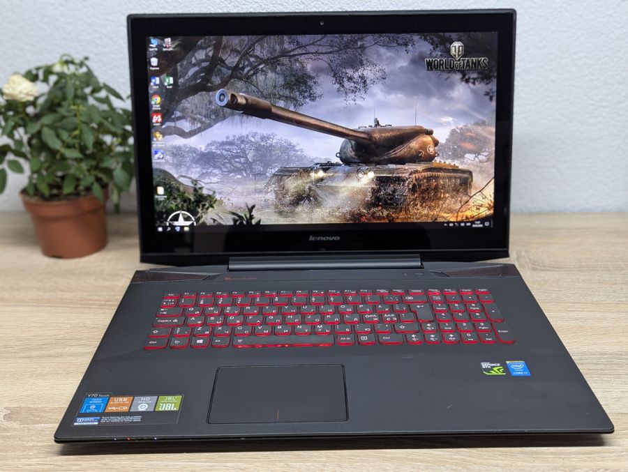 Ноутбук Б/В Lenovo Y70-70, Intel Core i7-4720HQ, DDR3 12 GB, SSD 360GB, NVIDIA GeForce GTX 860M 2Gb, 17" Full HD