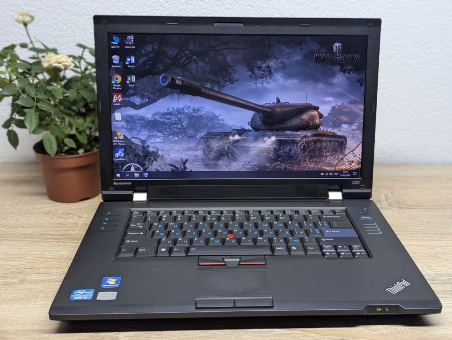Уцінка! Ноутбук Б/В Lenovo L520, Intel Core i3-2330M, DDR3 8 GB, SSD 128GB, 15.6" HD Сенсор
