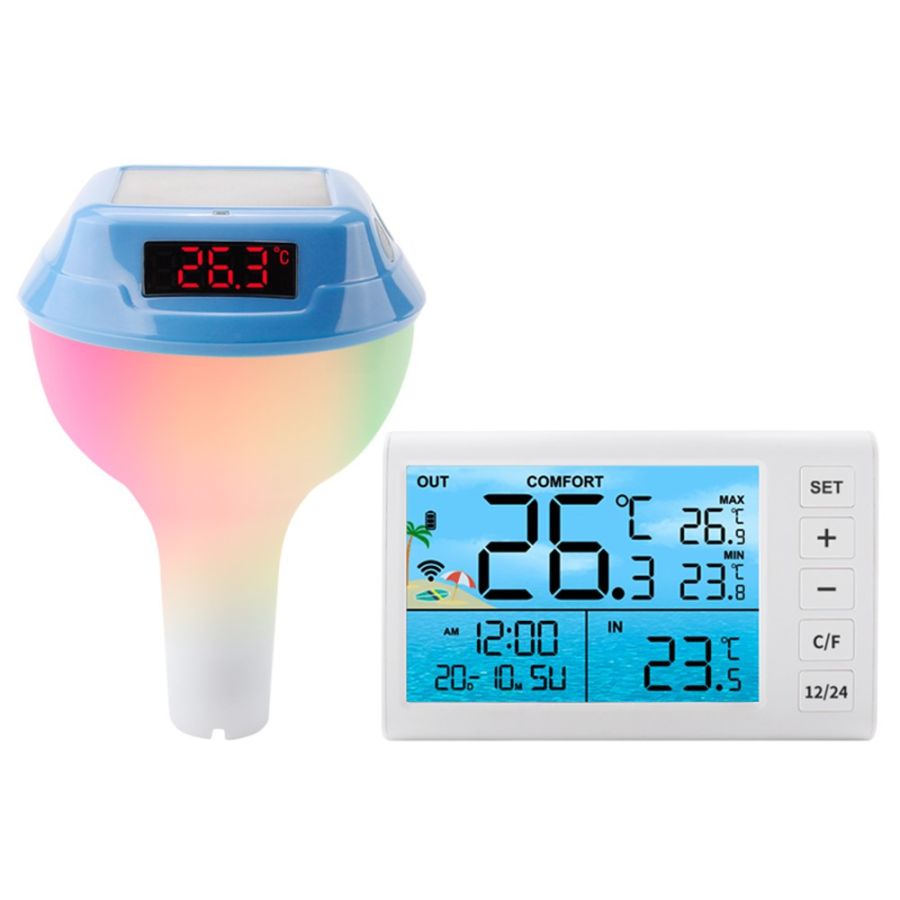 Новий Сонячний термометр для басейну з RGB-підсвіткою TS-PL01