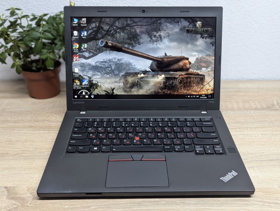 Ноутбук Б/В Lenovo ThinkPad T460P, Intel Core i7-6700HQ, DDR4 8GB, SSD 128GB, 14" Full HD