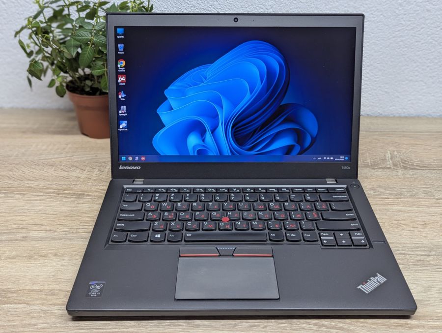 Ноутбук Б/В Lenovo ThinkPad T450S, Intel Core i5-5300U, DDR3 12 GB, SSD 256GB, 14" HD