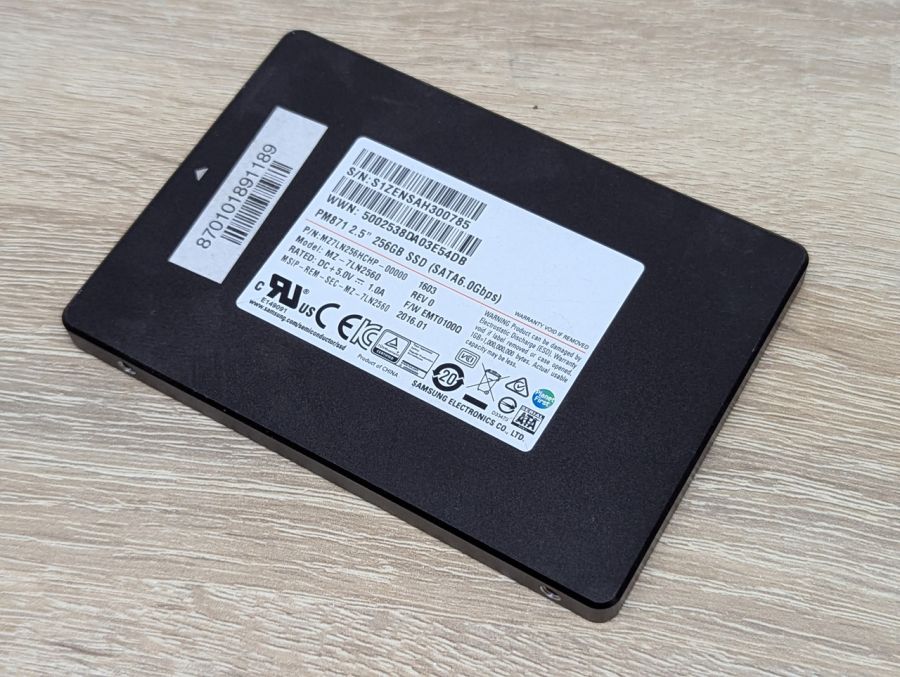 Б/В SSD Samsung PM871 256 ГБ 2.5"