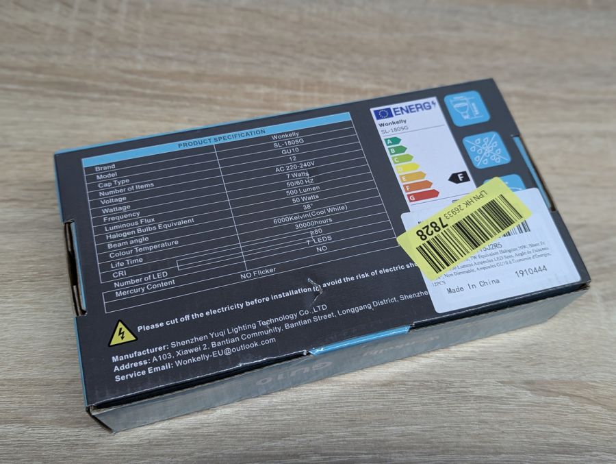 Новий Набір світлодіодних ламп Wonkelly SL-1805G GU10 12шт