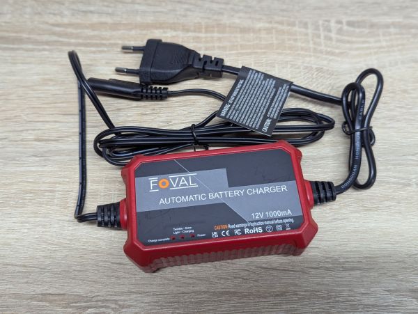 Новий Зарядний пристрій Foval Automatic Trickle Battery Charger 12V 1000mA