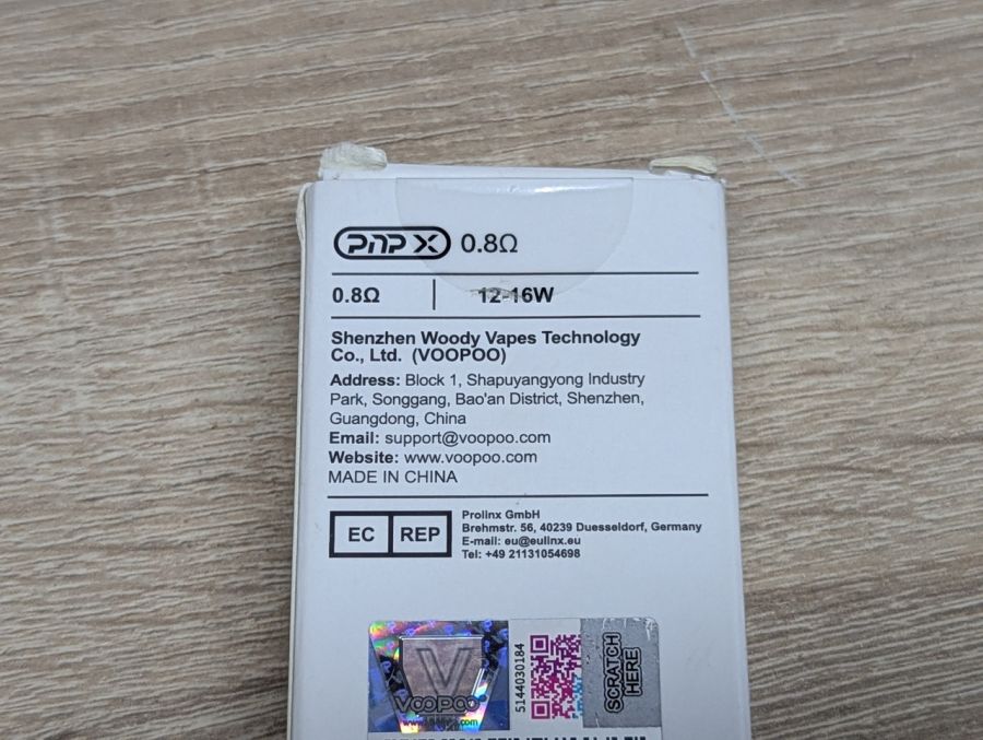 Новий Змінний випарник VOOPOO Pnp X 0.8 Om 12-16W 5шт