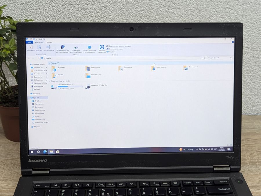 Ноутбук Б/В Lenovo T440P, Intel Core i7-4600M, DDR3 8 GB, SSD 128GB, 14" HD