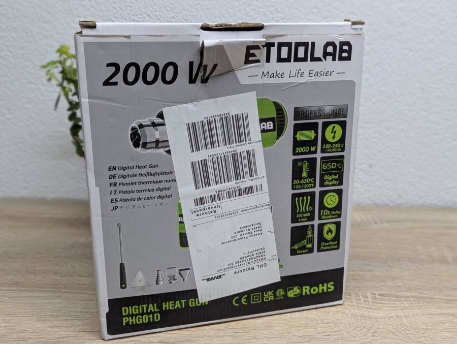Новий Будівельний фен ETOOLAB PHG01D 2000 Вт