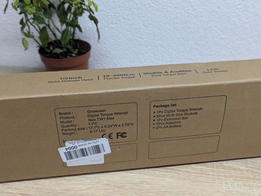 Новий Цифровий динамометричний ключ Growneer Nex TW1 Max 1/2",200 Н·м