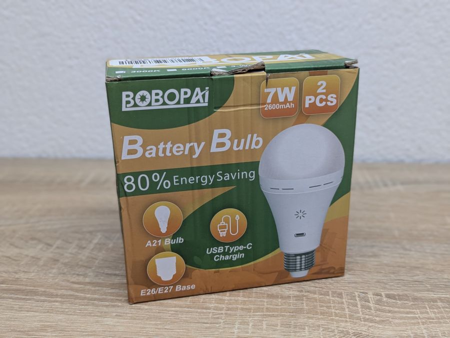 Новий Акумуляторні світлодіодні лампи BOBOPAI 2шт 7 Вт,2600 мАг,E27