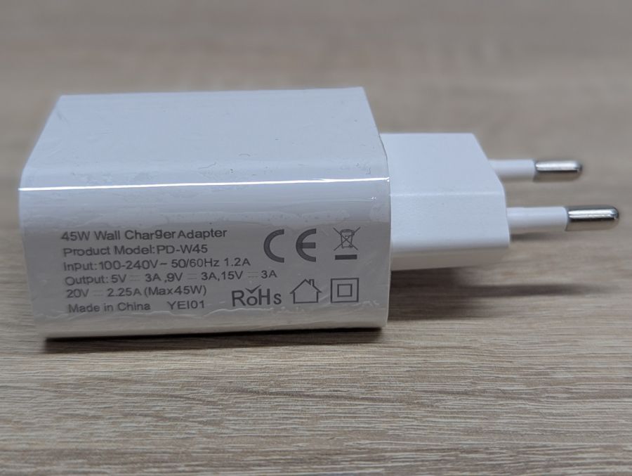 Новий Мережевий зарядний пристрій USB Type-C 45W Power Delivery