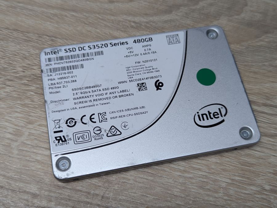 Б/В SSD Intel DC S3520 Series 480 ГБ 2.5"