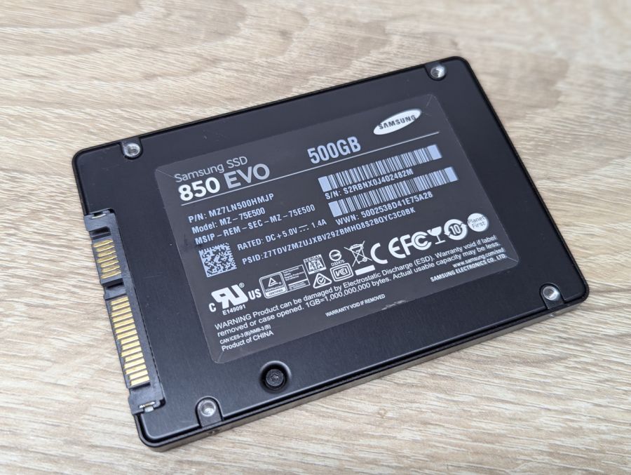 Б/В SSD Samsung 850 EVO 500 ГБ 2.5" Життя 100%