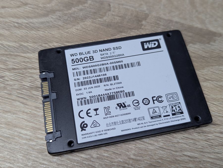 Б/В SSD WD Blue 3D NAND SSD 500GB 2.5"