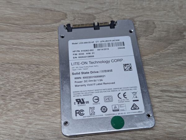 Б/В SSD Lite-On Technology 256Gb 2.5" Життя 98%
