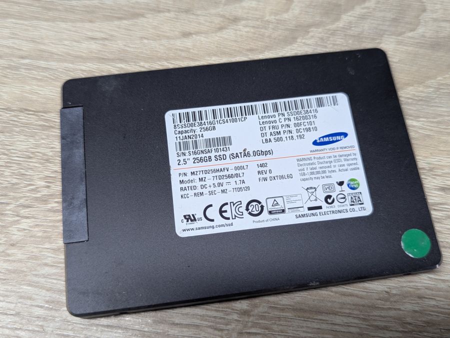 Б/В SSD Samsung PM841 256Gb 2.5"