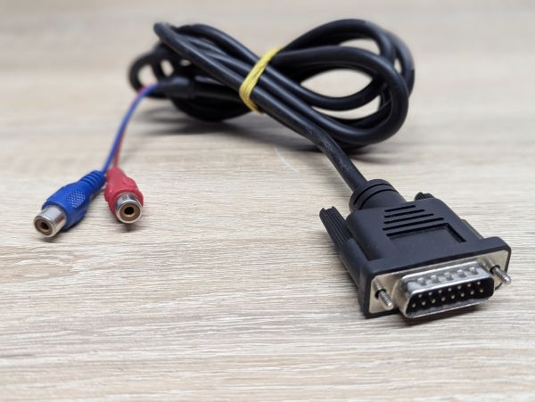 Б/В Кабель-перехідник VGA DE-15(M) на 2xRCA