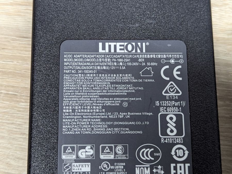 Б/В Блок живлення LiteOn PA-1660, 12В 5.5A 5.5*2.5мм