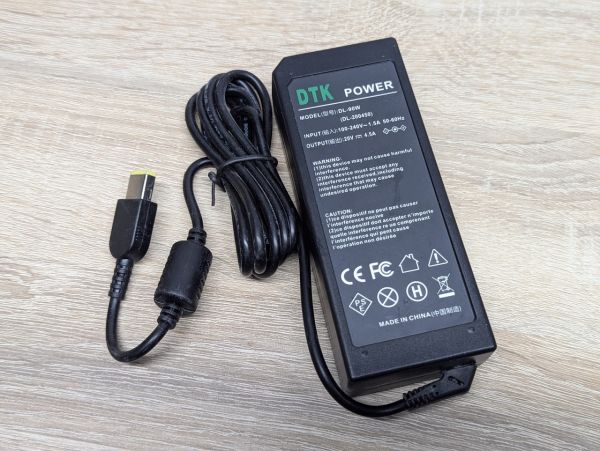 Б/В Блок живлення DTK POWER DL-90W 20V 4.5A Slim Tip
