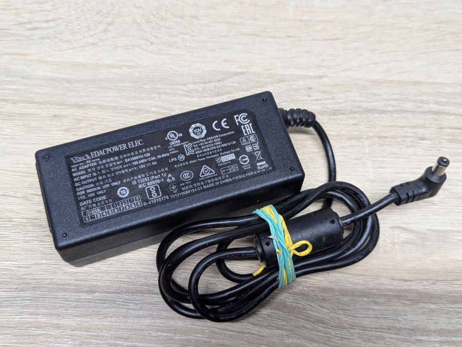 Б/В Блок живлення EDAC Power Electronics EA10681U-120, 72 Вт,12 В ,6A, 5.5 x 2.5 мм