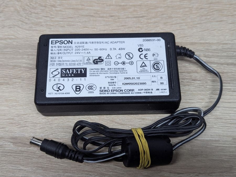 Б/В Блок живлення EPSON A291E 43 Вт, 24В,1.4 А,5.5x 4.5 мм
