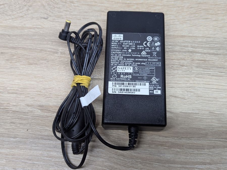 Б/В Блок живлення Cisco EADP-18MB B, 18.24 Вт, 48В, 0.38А