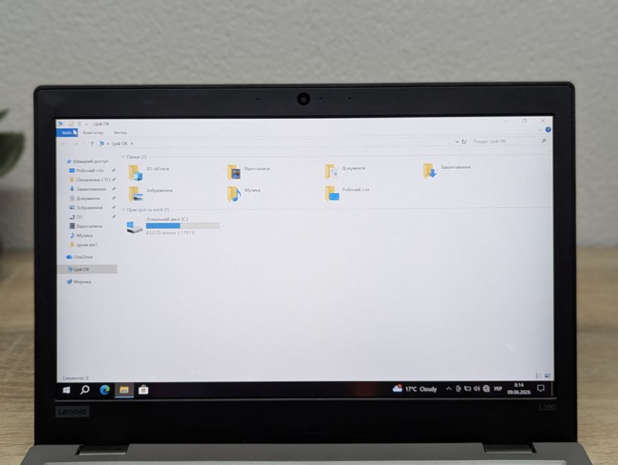 Ноутбук Б/В Lenovo ThinkPad L380, Intel Core i3-7020U, DDR4 8 GB, SSD 256GB, 13" Full HD