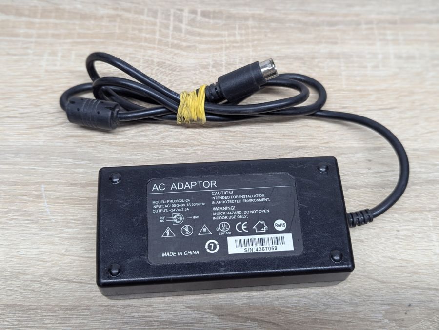 Б/В Блок живлення PRL0602U-24, 60 Вт,+24V, 2.5A,3Pin DIN