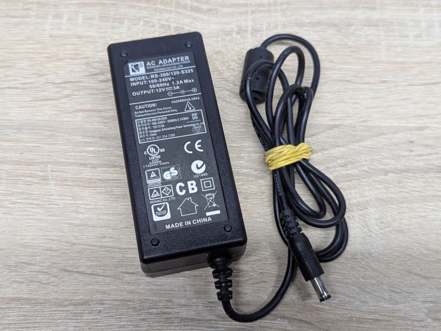 Б/В Блок живлення RS-Power RS-300/120-S325, 36 Вт,12В,3А,5.5x2.1 мм