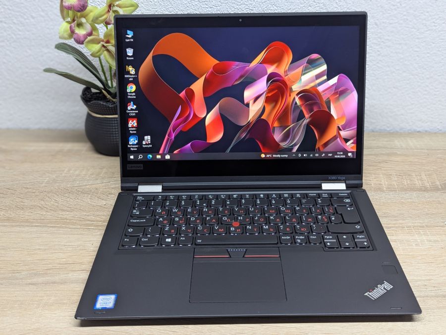 Ноутбук Б/В Lenovo X380 Yoga, Intel Core i7-8550U, DDR4 16 GB, SSD 256GB, 13" Full HD Сенсор