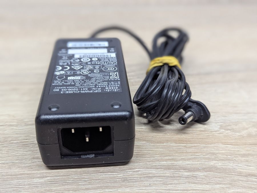 Б/В Блок живлення Cisco PSC18U-480,18 Вт, 48В,0.38А, 5.5 x 2.5 мм