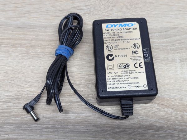 Б/В Блок живлення DYMO TESA2-2401000, 24V, 1.0A ,24W,5.5x2.5мм [ProductHub SKU TESA2]