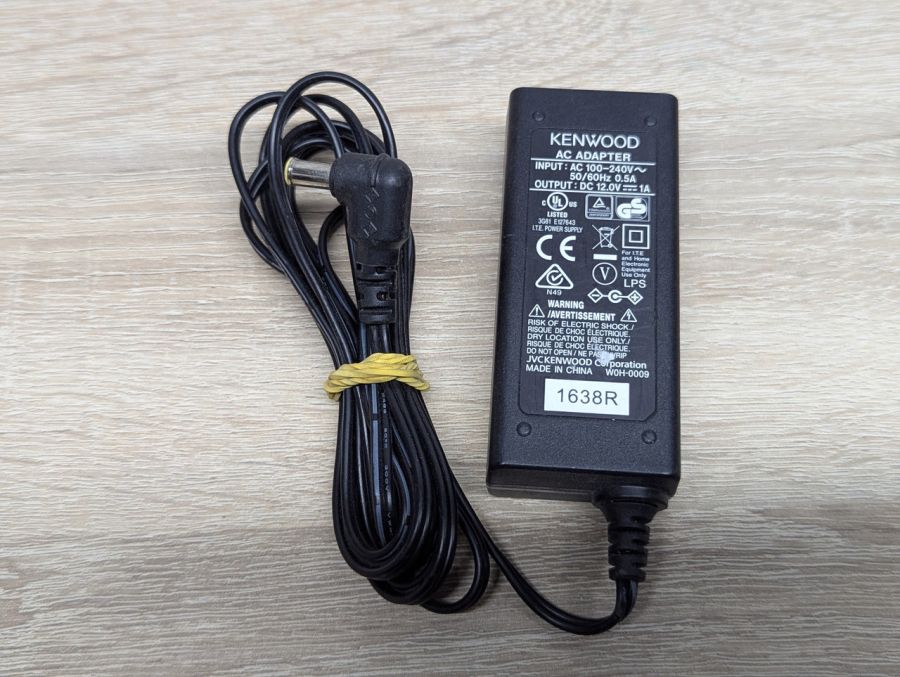 Б/В Блок живлення Kenwood W0H-0009,12.0 В,1.0 А, 5.5 x 3.0 мм