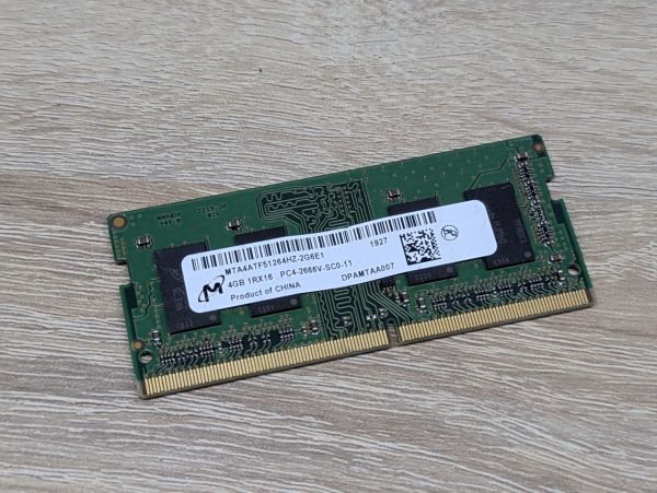 Б/В Оперативна память Micron 4GB DDR4 SODIMM 2666 МГц