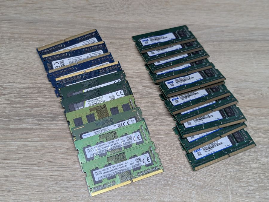 Б/В Оперативна пам'ять різних фірм SODIMM DDR4 4gb / 2133MHz 4gb / 2400Mhz 4gb / 2666Mhz 4gb /