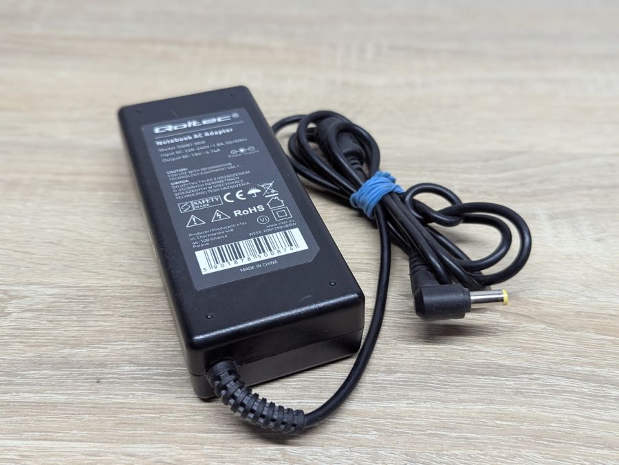 Б/В Блок живлення Qoltec 50087,90W,19V,4.74A,5.5 x 1.7 мм