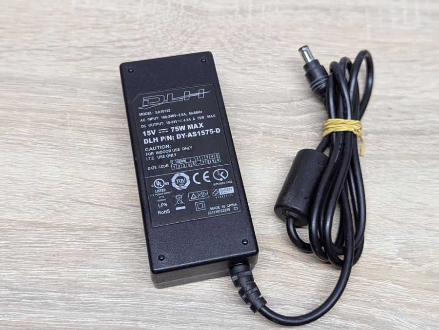 Б/В Блок живлення DLH EA10722,75W,15V – 24V,4.3 A,6.3 x 3.0 мм