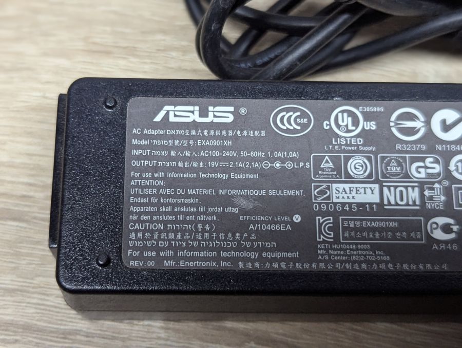 Б/В Блок живлення Asus EXA0901XH,40 В,19 В, 2.1 А,2.5 мм x 0.7 мм