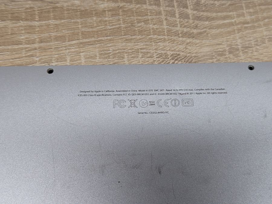 Б/В Нижня кришка корпусу для Apple MacBook Air 11(A1370)