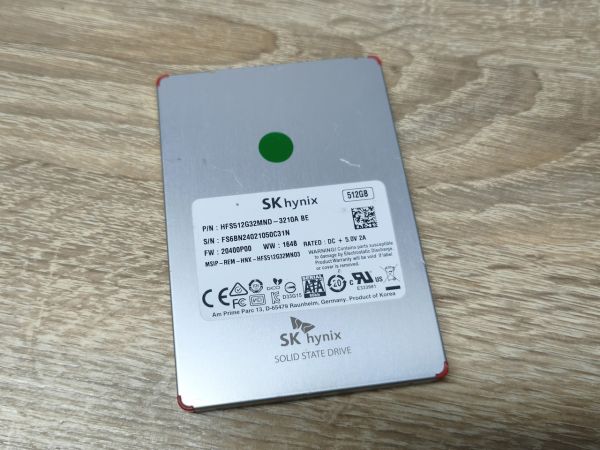 Б/В SSD SK hynix 3210A BE 512 ГБ 2.5* Життя 99%