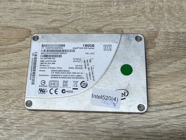 Б/В SSD Intel 520 180GB 2.5" Життя 100%