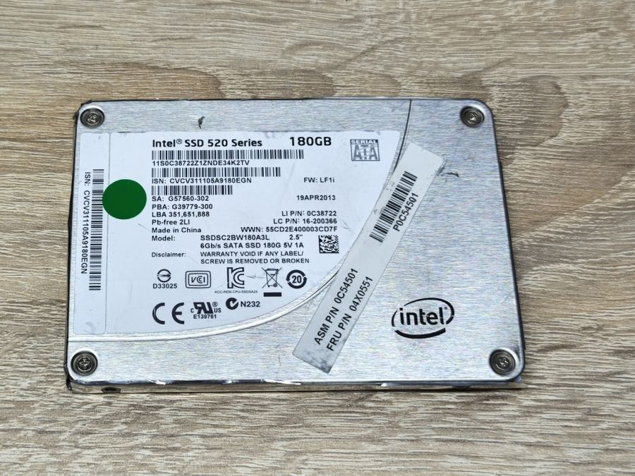 Б/В SSD Intel 520 180GB 2.5" Життя 100%