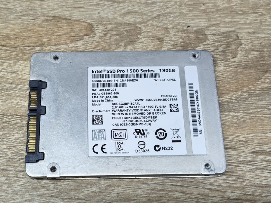 Б/В SSD Intel Pro 1500 Series 180Gb 2.5" Життя 100%