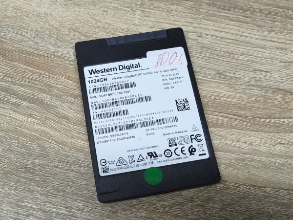 Б/В SSD Western Digital SA530 1024GB 2.5" Життя 100%